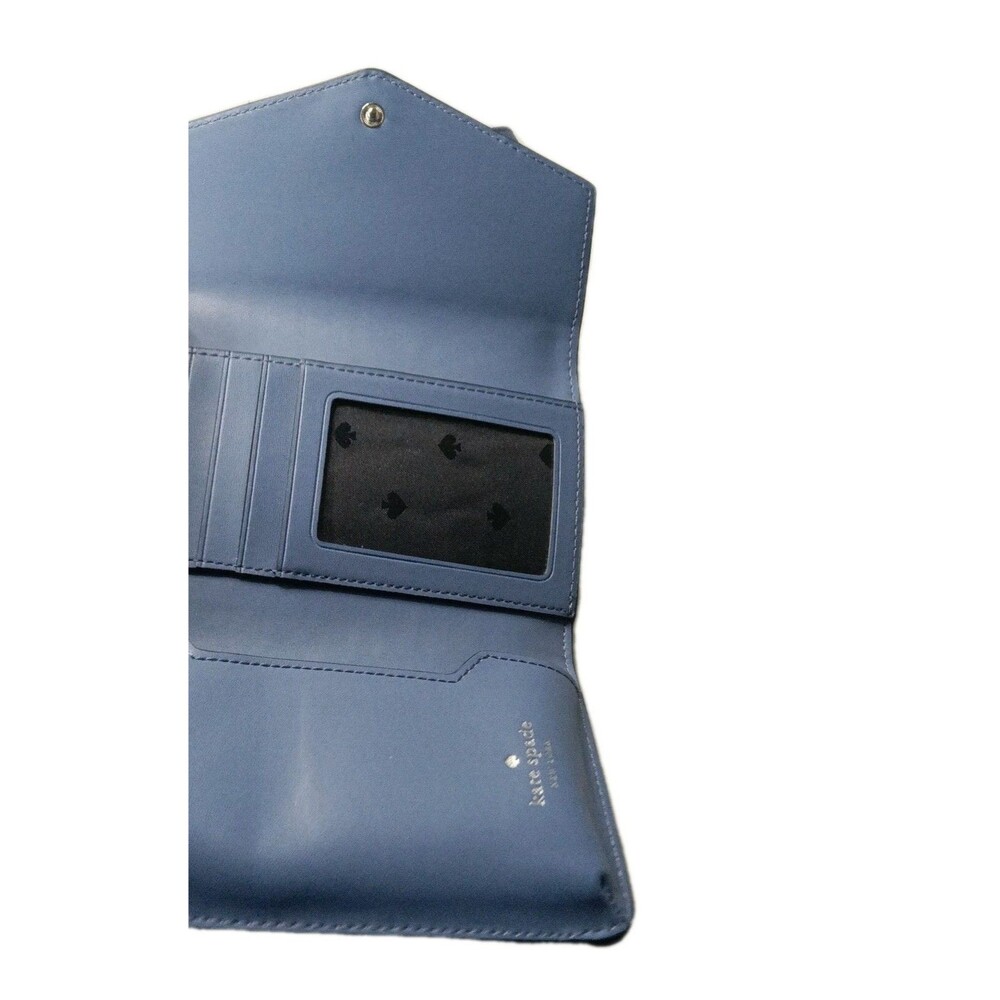 Kate Spade New York Laurel Way Leather Wristlet Dark Blue - Picture 7 of 8